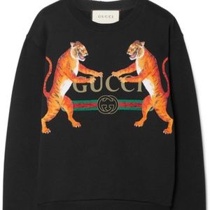 Gucci Printed Cotton-Jersey Tiger Sweatshirt